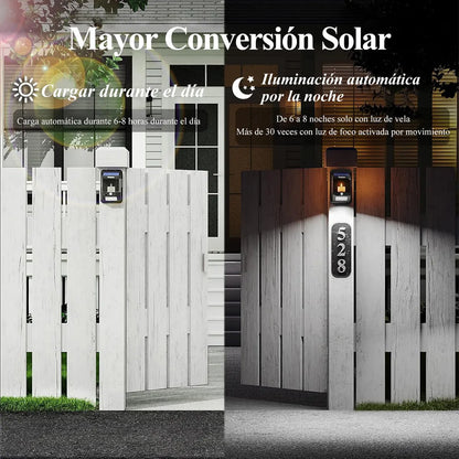 Lámpara Solar Exterior para Jardín con Sensor de Luz y 40 LEDs - Metacompras
