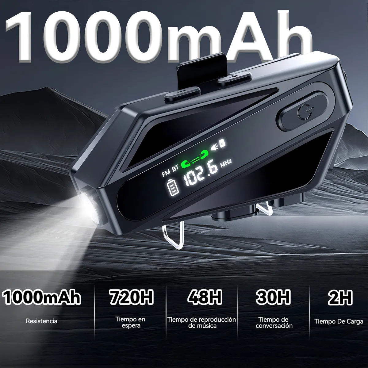 Intercomunicadores Bluetooth para Moto - Alcance 800m, IPX7, 2 Piezas