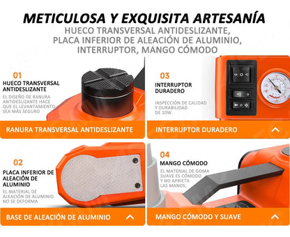Gato Hidráulico Eléctrico 12v 5 Ton Kit Completo 5 en 1 para Automóviles