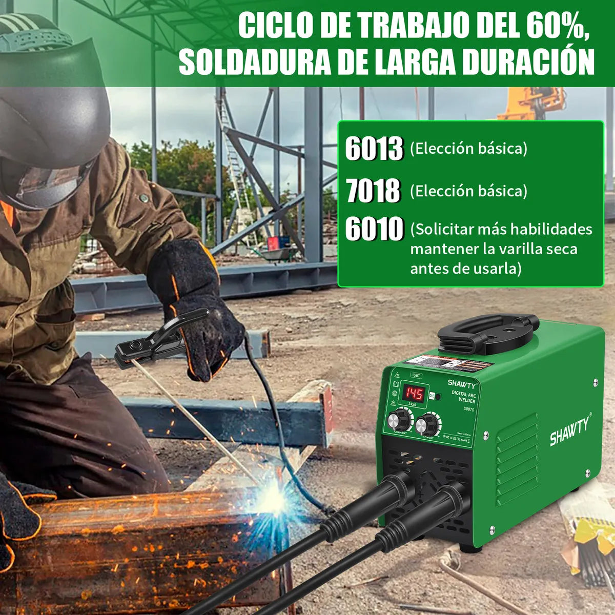 Soldadora Inversor Portátil 145A con 10 Electrodos - Kit Completo - Metacompras