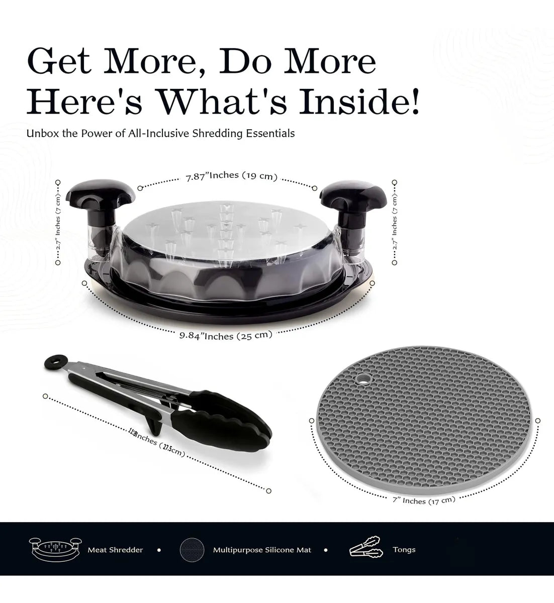 Trituradora 3en1 de Pollo - Herramienta Cortadora Manual Eficiente