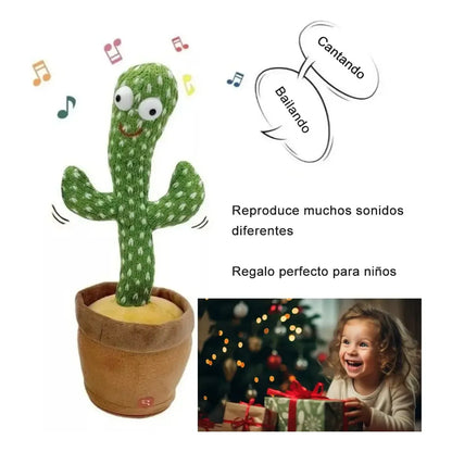 Rechargeable Dancing Cactus Plush Toy with Songs and Recording