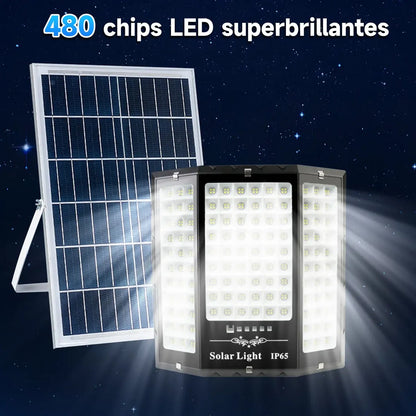 Reflector Solar 2500W Impermeable con Control Remoto y Alta Iluminación