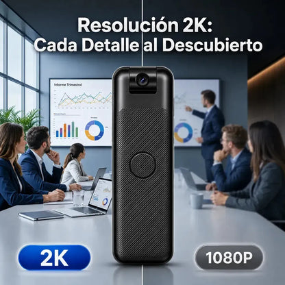 Cámara Espía 2K WiFi con Visión Nocturna y Sensor de Movimiento
