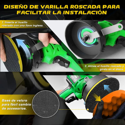Pulidora Rotativa Eléctrica 125mm 1400w para Acabados Profesionales