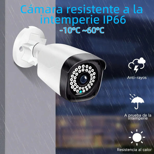 Kit de Cámaras de Seguridad 2MP con Visión Nocturna y Almacenamiento 500GB