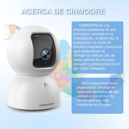 Cámara de Seguridad Wifi 5G 5MP con Batería para Bebés 360° - Metacompras