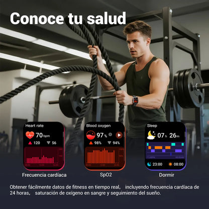Smartwatch IP68 con GPS y Llamadas Bluetooth 2.1" 900mAh