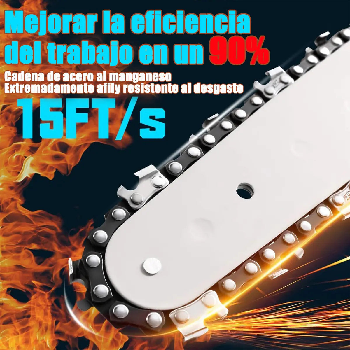 Motosierra Eléctrica Inalámbrica 8'' - Ligera y Potente con Batería de Larga Duración - Metacompras