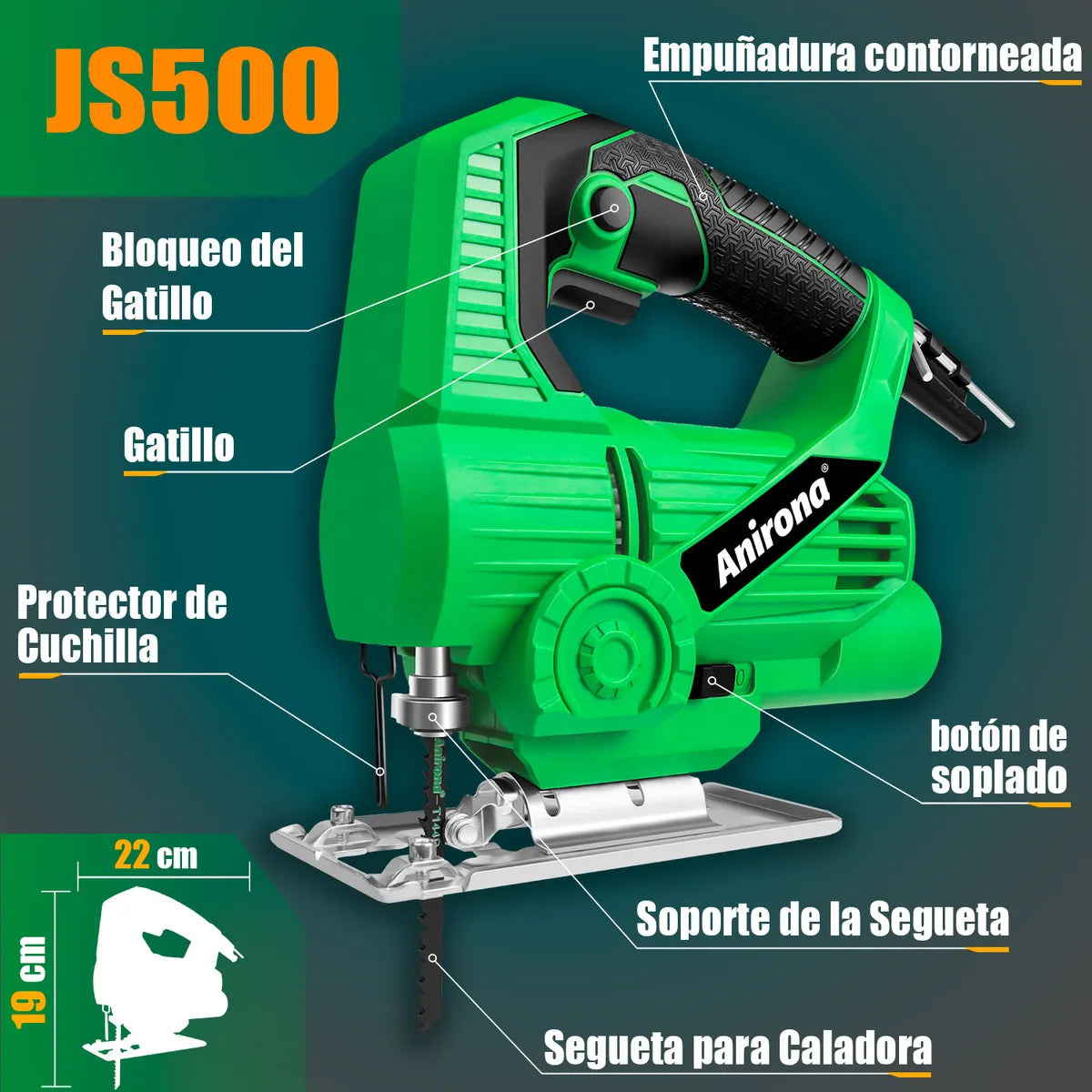 Sierra Caladora 750 Watts 5 Velocidades para Cortes Precisos - Metacompras