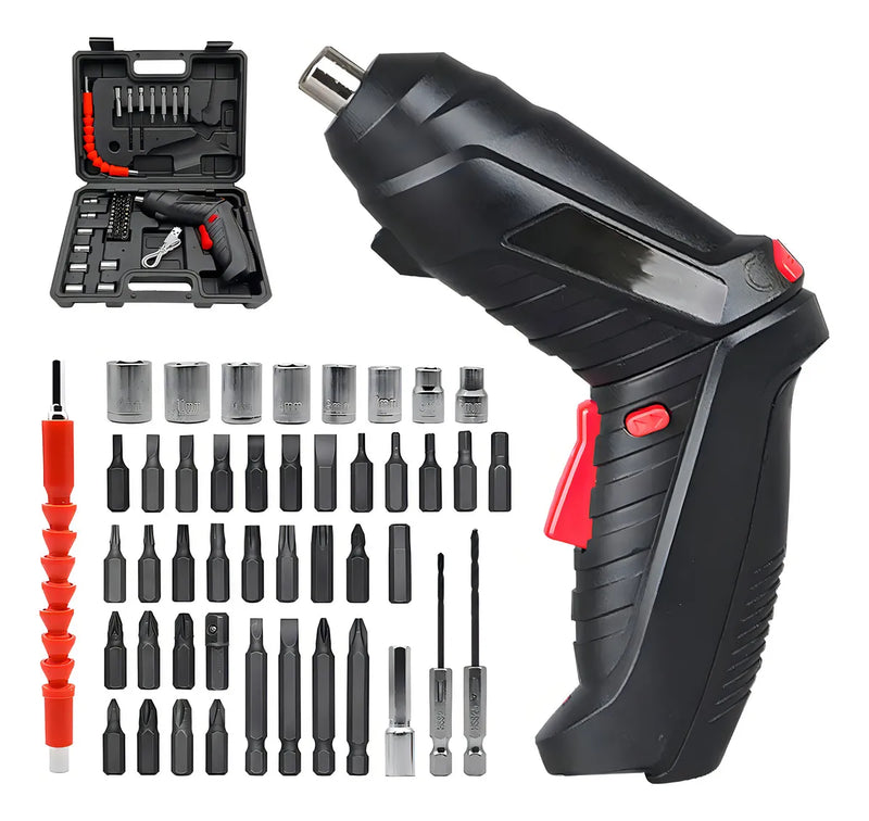 Destornillador Eléctrico Inalámbrico 48 en 1 Kit Multifuncional Portátil - Metacompras
