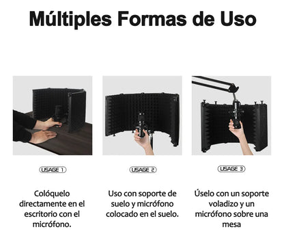 Kit de Espuma Acústica Plegable para Aislamiento de Ruido y Grabaciones - Metacompras
