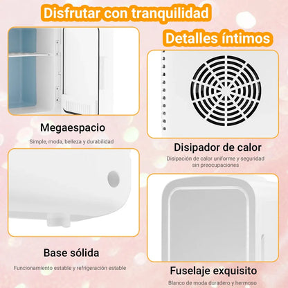 10-Liter Portable Mini Fridge, Quiet and Efficient for Drinks