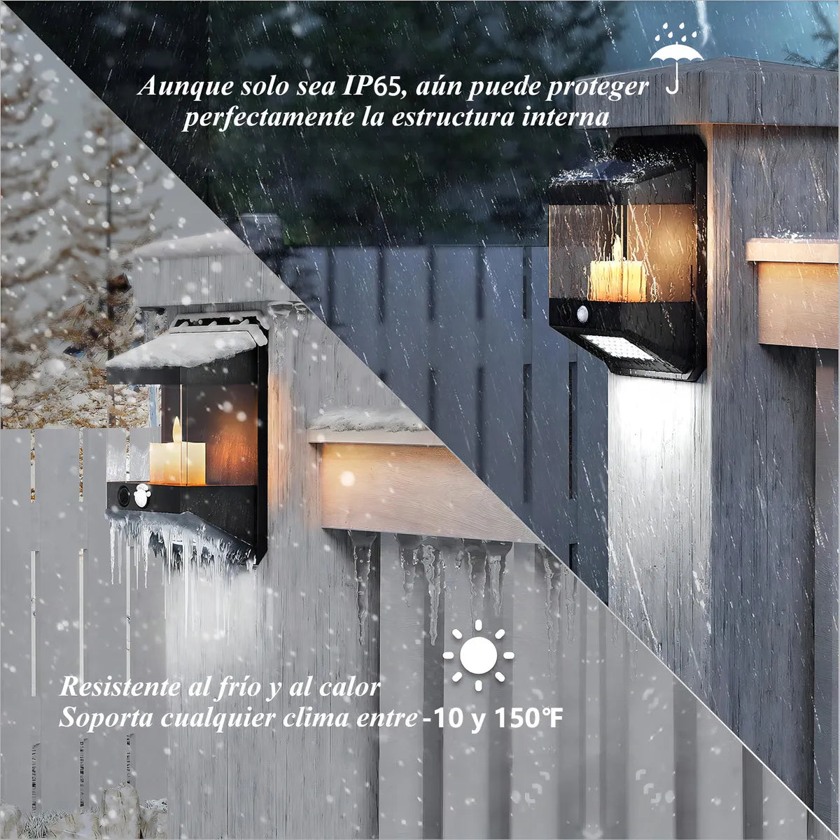 Lámpara Solar Exterior para Jardín con Sensor de Luz y 40 LEDs - Metacompras