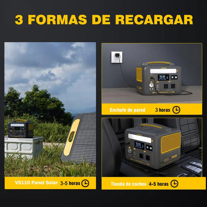 Portable Solar Generator 600X with Fast Charging 299Wh - Ideal for Adventure
