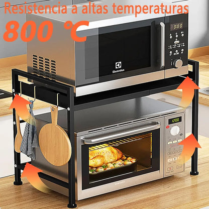 Estante Extensible de 2 Niveles para Organizar tu Cocina