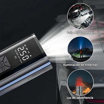 Compresor de Aire Portátil 150 Psi, Inflador Rápido para Llantas