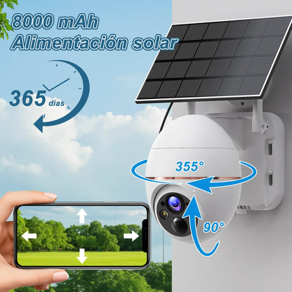 Cámara de Seguridad Wifi Exterior 5MP HD con Visión Nocturna LED