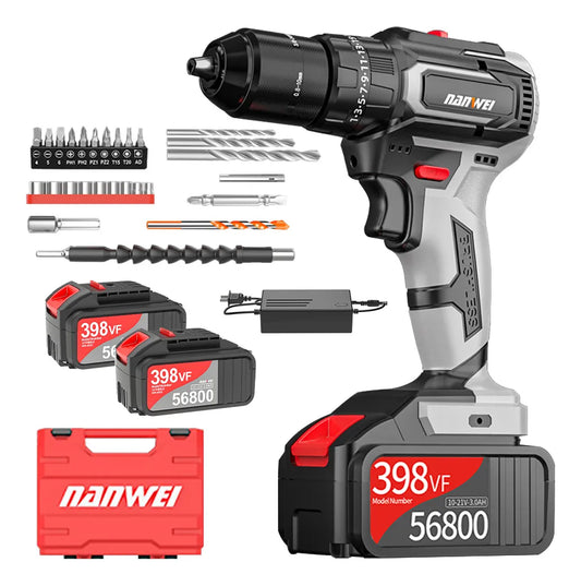 Taladro Rotomartillo Sin Escobillas con 2 Baterías 3.0ah Negro