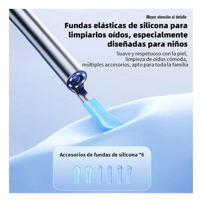Limpiador de Oídos Inteligente con Cámara y Carga Inalámbrica