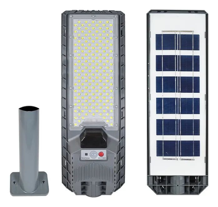 Lámpara Solar 600W con Brazo Plateado para Iluminación Eficiente