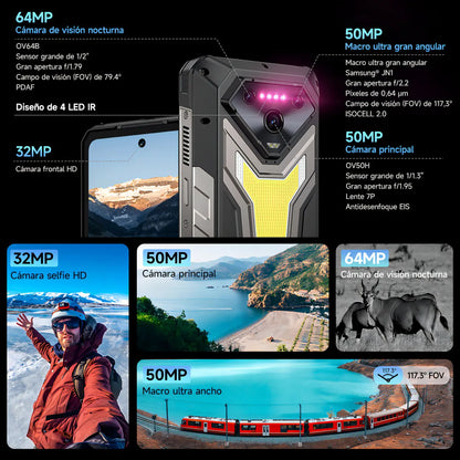 Celular 5G Robusto con Proyector AI y Gran Batería de 25500 mAh - Metacompras