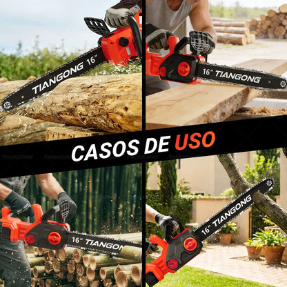 Motosierra Eléctrica Inalámbrica 16+12 - Kit 2 en 1 Sin Escobillas