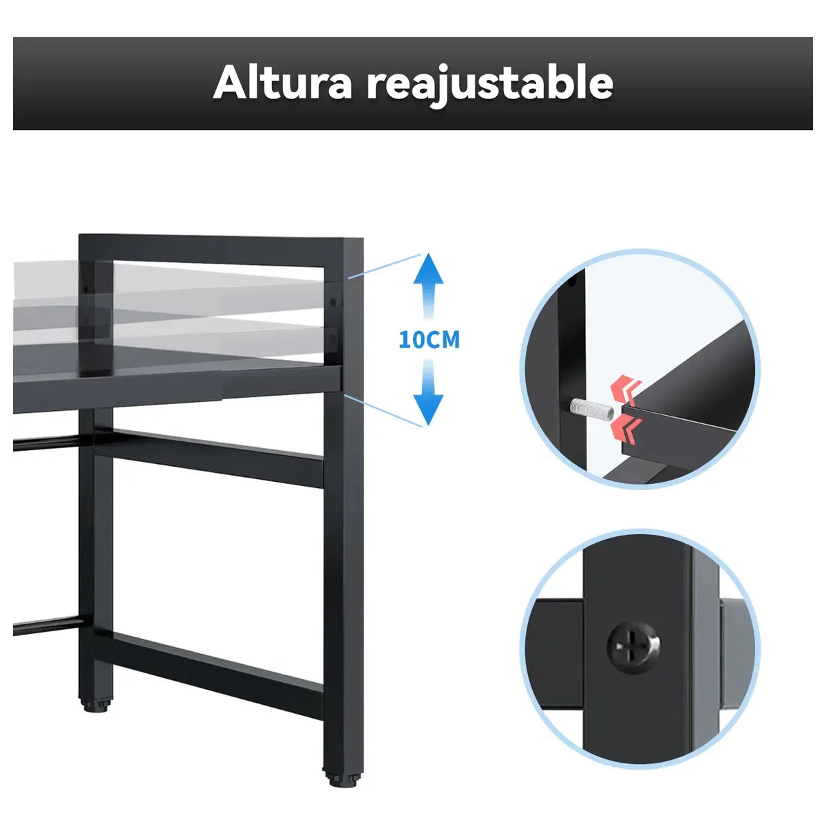 Estante Extensible de 2 Niveles para Organizar tu Cocina