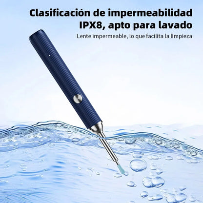 Limpiador de Oídos Inteligente con Cámara y Carga Inalámbrica Portátil