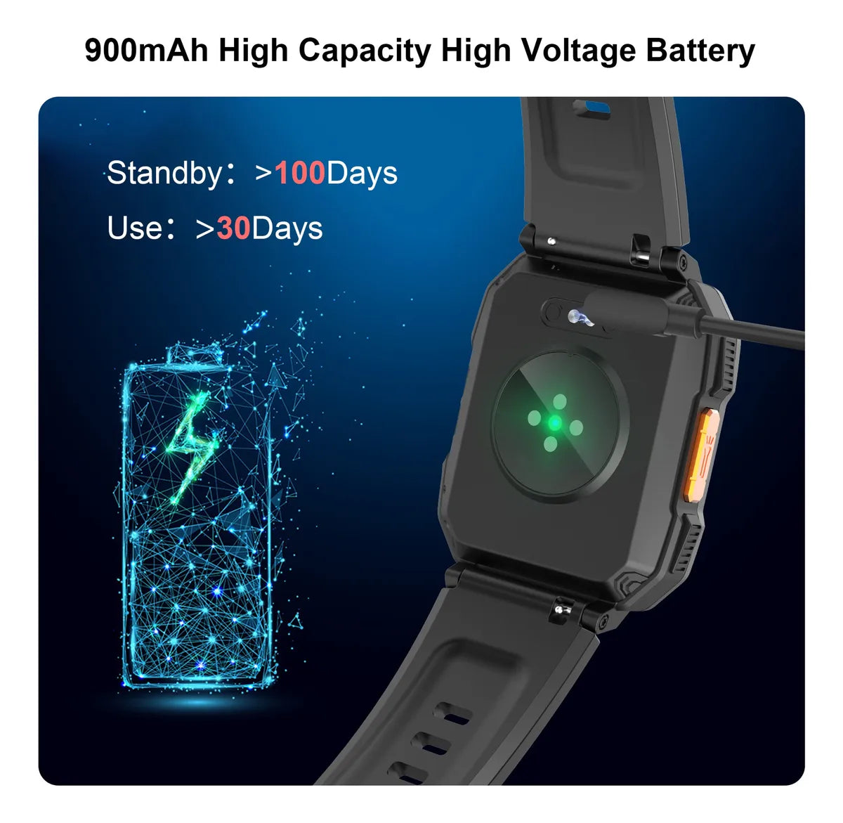 Reloj Smartwatch Inteligente 2.1'' con Llamadas y Batería de 900 mAh
