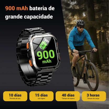 Smartwatch IP68 con GPS y Llamadas Bluetooth 2.1" 900mAh