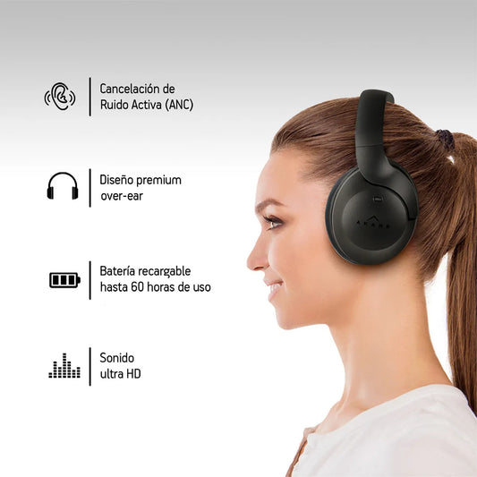 Audífonos Inalambricos Bluetooth con Cancelación de Ruido y 60 Horas de Batería