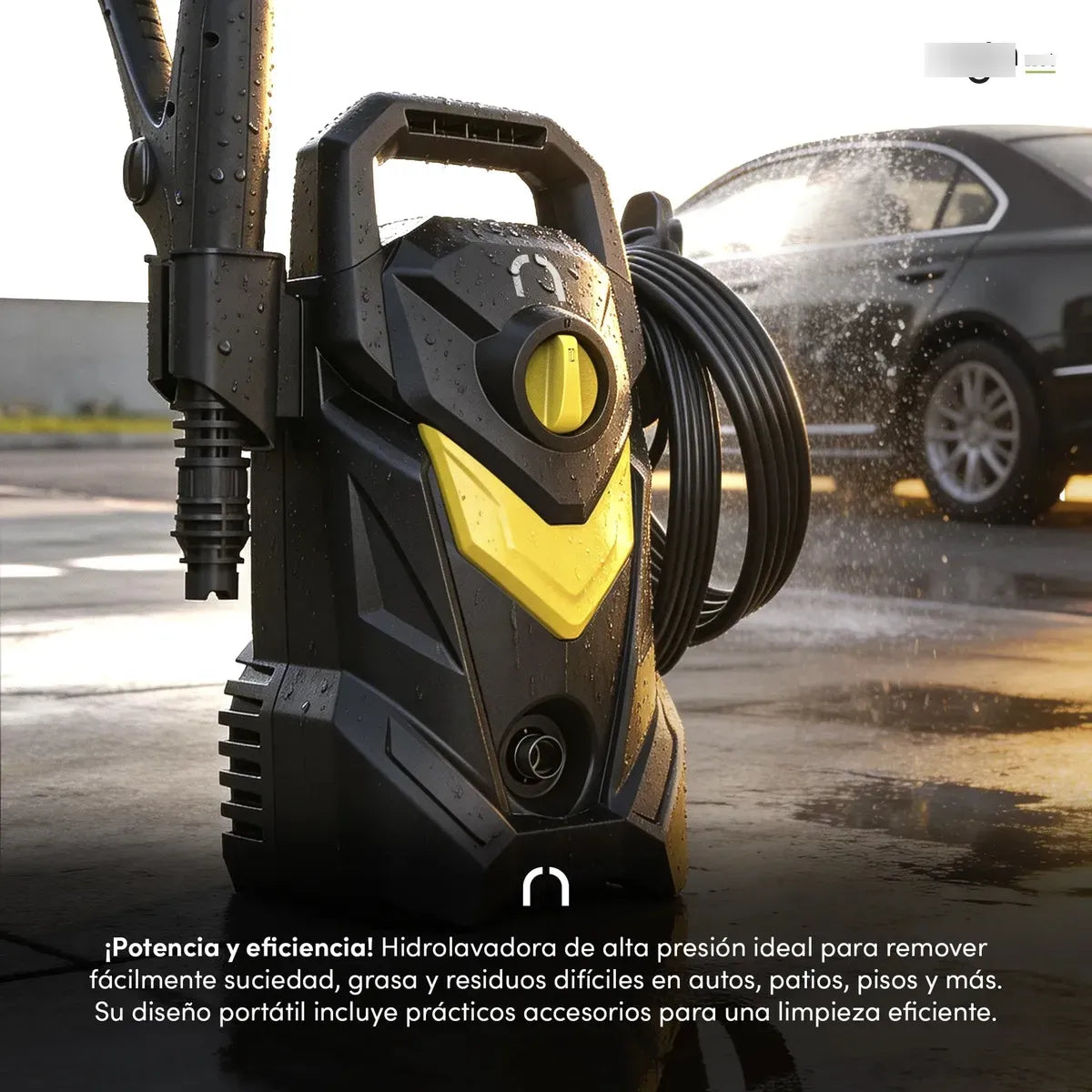 Electric Pressure Washer 1200W 1700 PSI High Pressure 390L/h Yellow