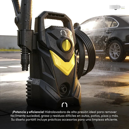 Electric Pressure Washer 1200W 1700 PSI High Pressure 390L/h Yellow