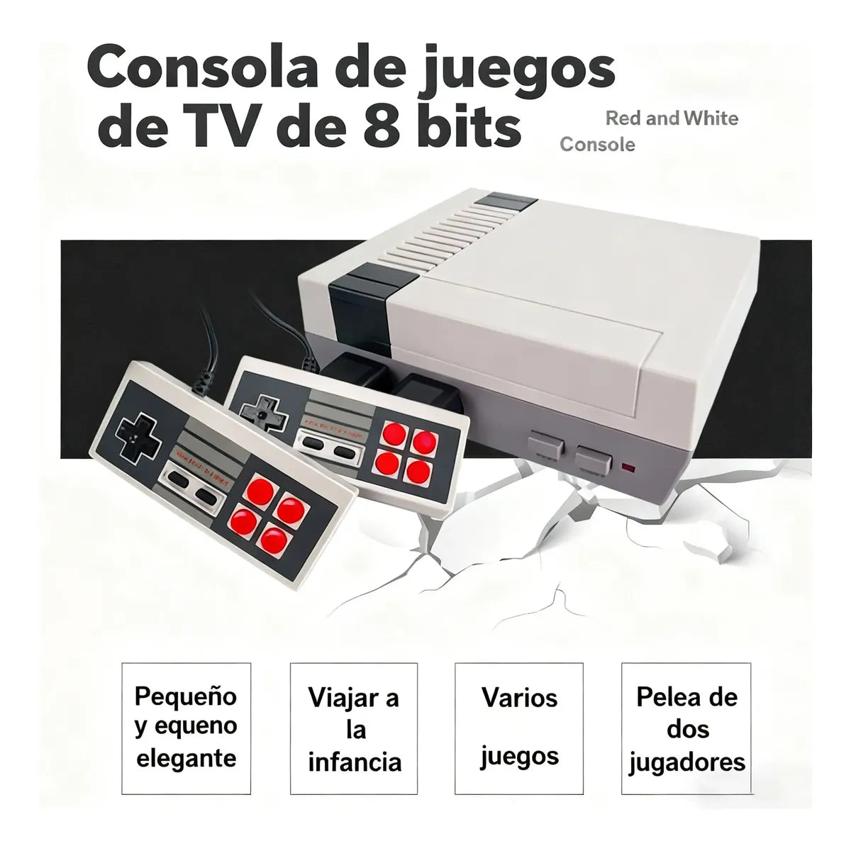Controlador de Juego Mini Portátil con 2 Controles para Diversión en Familia