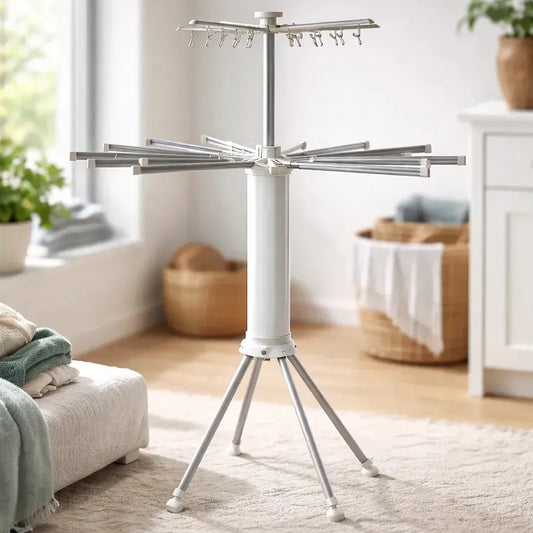 Tendedero Plegable Telescópico para Secado Eficiente de Prendas