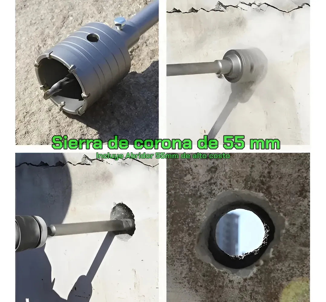 Martillo Rotativo Inalámbrico 1000W con 2 Baterías y Cargador Rápido