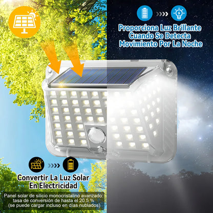 Lámpara Solar Exterior con Sensor para Jardín - Paquete de 2 Pzs - Metacompras
