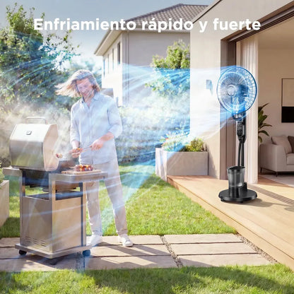 Ventilador de Pie con Humidificador y Control Remoto 46 cm