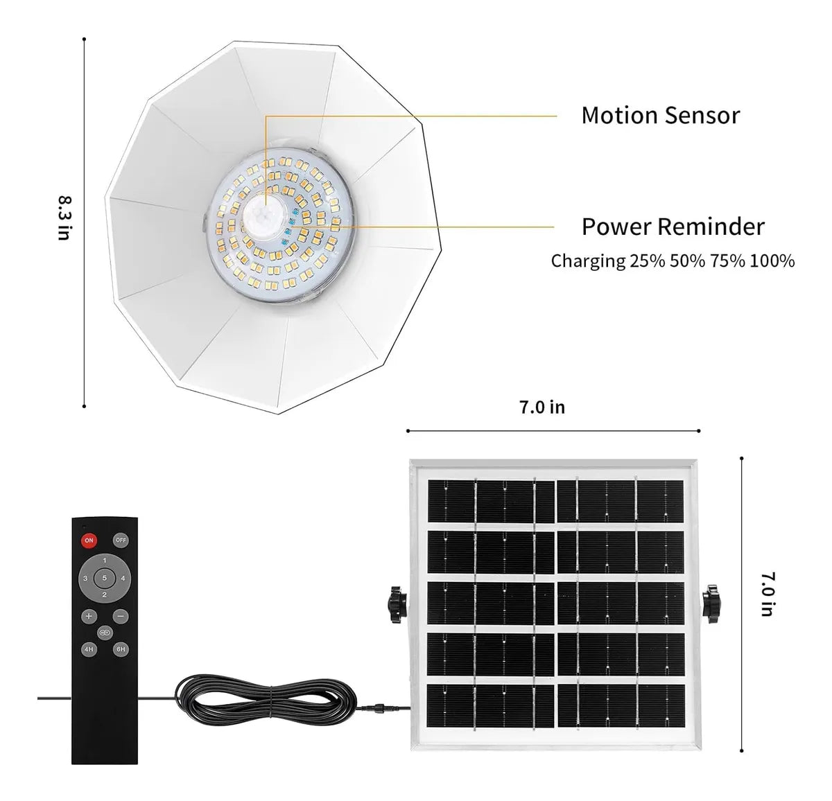 Lámpara Colgante Solar con Sensor de Movimiento para Exterior - Metacompras