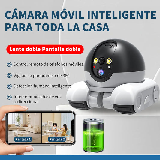 Cámara Robot de Seguridad 1080p con Audio Bidireccional y Wi-Fi