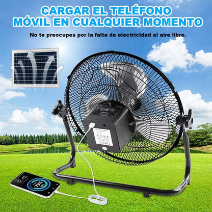Ventilador Industrial Solar 10000 Mah 30.48 Cm Plástico Eficiente - Metacompras