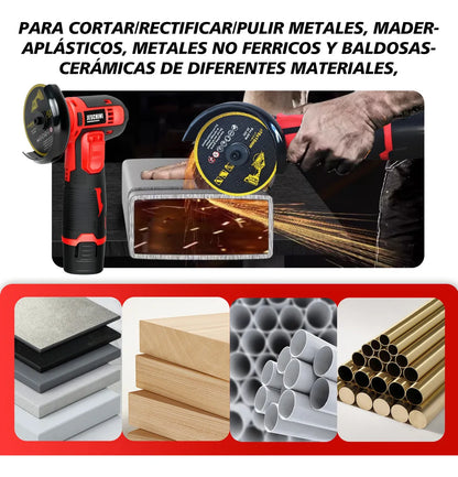 Esmeril Angular Mini Inalámbrico con 2 Baterías - Kit Completo - Metacompras