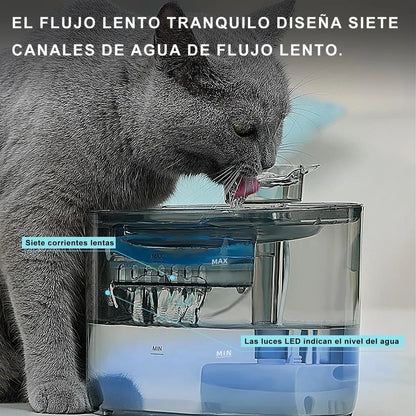 Bebedero Automático para Gatos y Perros con Triple Filtración y Bomba Silenciosa