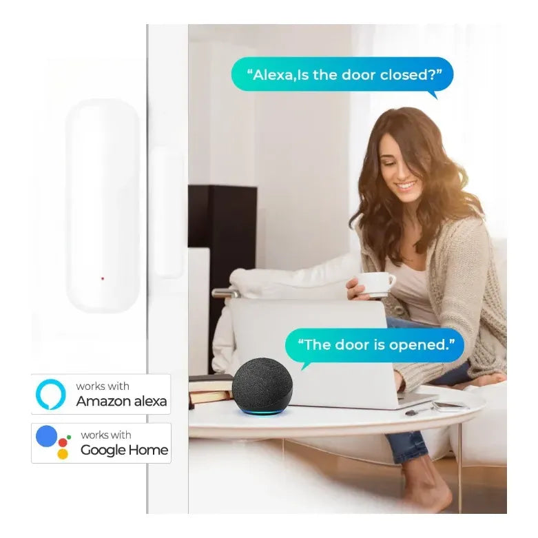 Wi-Fi Door/Window Security Sensor with Alarm - Immediate Alerts