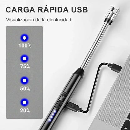 Kit de 3 Encendedores Eléctricos Recargables Multiusos para Cocina