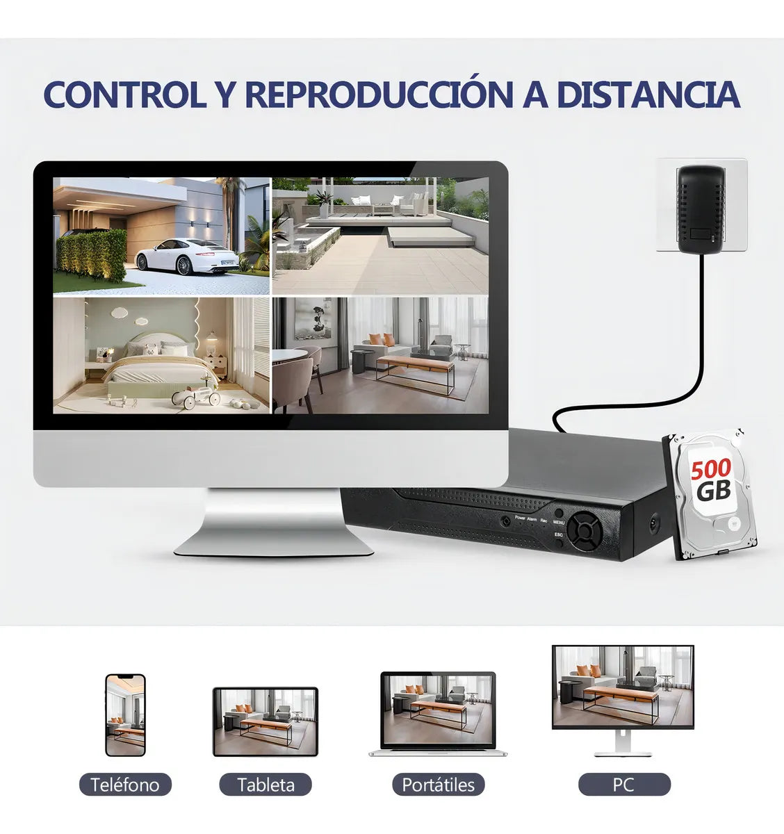 Kit Completo de 4 Cámaras de Seguridad 2MP con Visión Nocturna - Metacompras