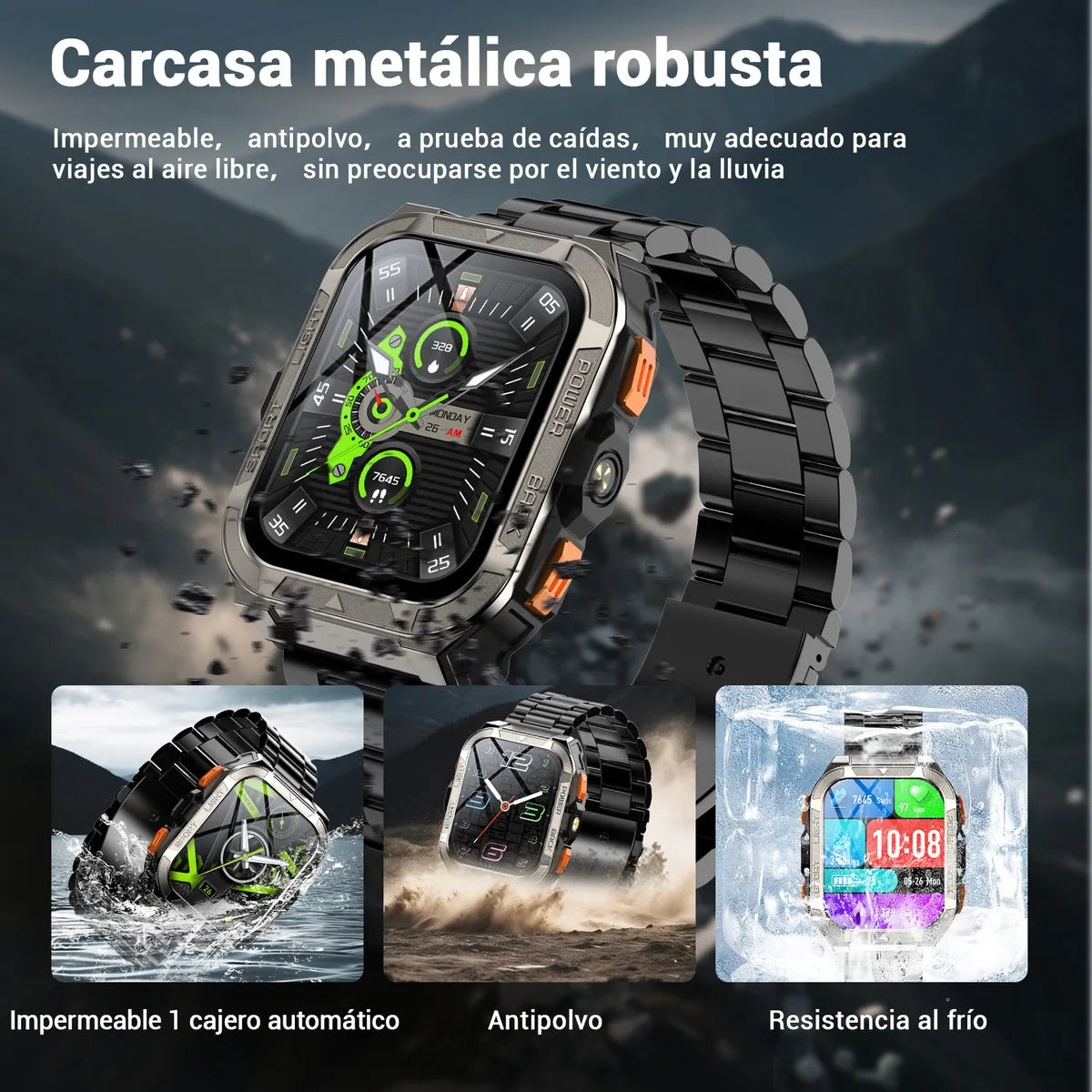 Smartwatch IP68 con GPS y Llamadas Bluetooth 2.1" 900mAh