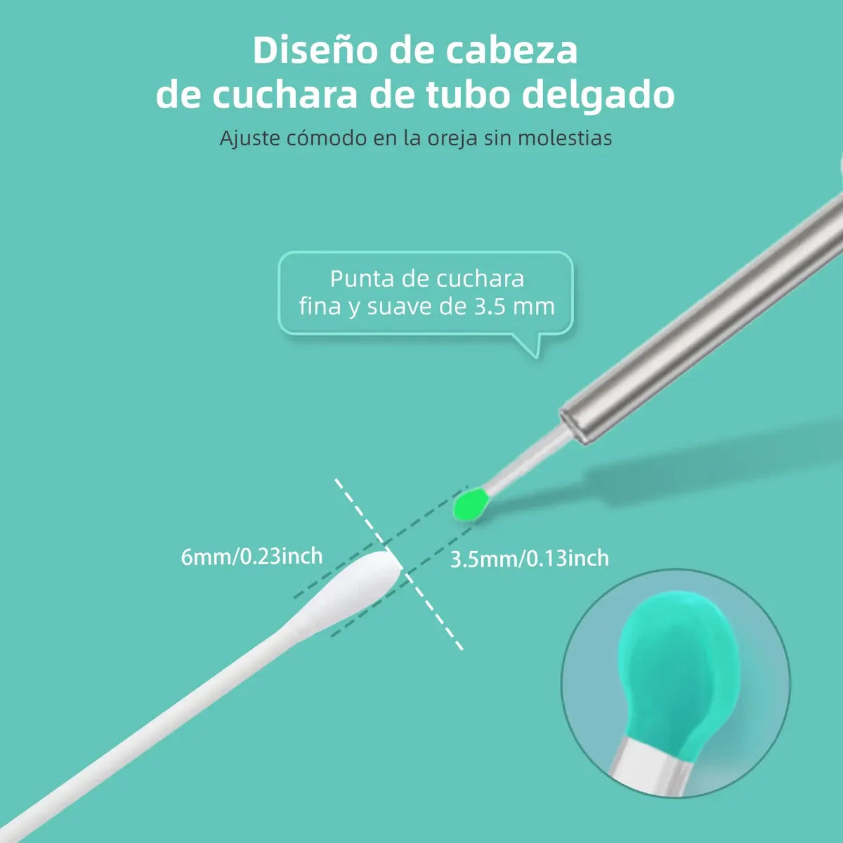 Limpiador de Oídos Inteligente con Cámara HD y Luz LED para Seguridad