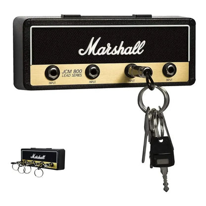 Amplifier-Style Wall Key Holder with Rocker Keychains